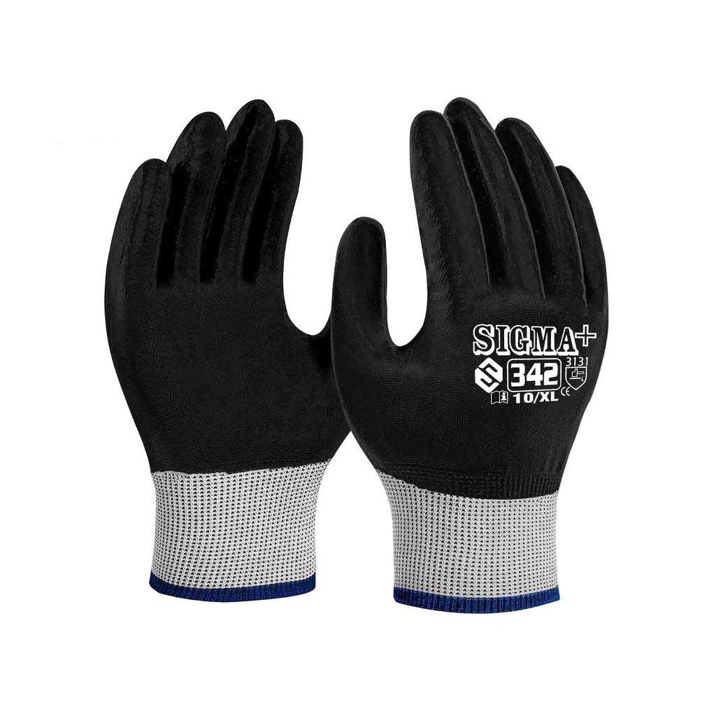 sigma-342-nitrile-img-1 دستکش ایمنی نیتریل سیگما مدل +342 - Image 1